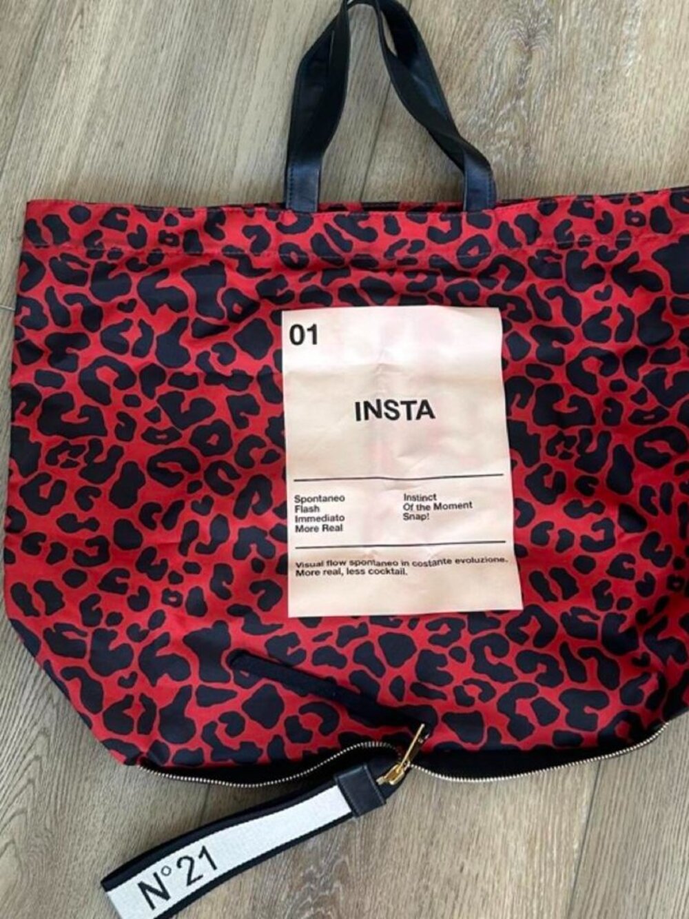NΒ°21 Leopard Print Tote Bag, designed by Alessandro Dell'Acqua